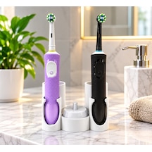 Oral-b Uyumlu İkili Şarjlı Diş Fırçası Standı Zyndo Beyaz