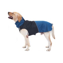 Xindoker Su Gezdirme Yağmurluk - Yansıtıcı Şeritli, Su Geçirmez Köpek Montu Siyah/mavi, Xxl