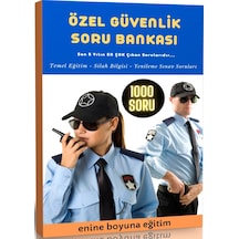 Özel Güvenlik Soru Bankası Çıkmış ve Çıkacak Sorular