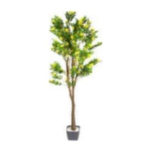 Yapay Mandalina Ağacı Gerçek Dokulu Turuncu-yeşil 150 Cm Çok Renkli
