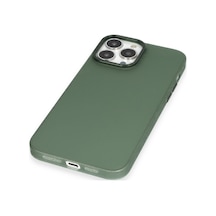 Apple iPhone Uyumlu - 14 Pro Max Kılıf Modos Metal Kapak - Koyu Yeşil