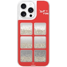 İphone Uyumlu 16 Pro Kılıf Aynalı Ve Boncuklu Tasarım Youngkit Spirit Serisi Kapak Kırmızı Kırmızı