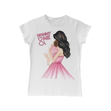 Annem Ve Ben Kız Anneler Günü Beyaz Kadın Tshirt 001