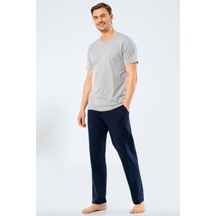Cacharel Erkek Pijama Takımı V Yaka Pantolon 001