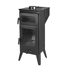 Geniş Camlı Pelet Şömine Sobası - 6 Kw, Fırınlı, Ayarlanabilir Isı Teknolojisi. Sm30