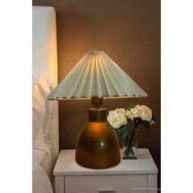 Modern Abajur Umbrella Abajur Masa Lambası Elektrik Ile Çalışır Gold