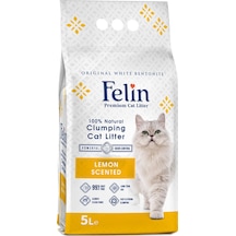 Felin Limon Kokulu Topaklaşan Bentonit Kedi Kumu 5 L