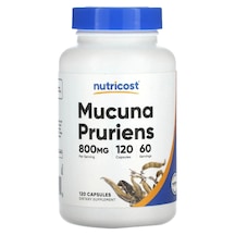 Nutricost Dopa Mucuna Pruriens 400mg, 120 Capsules - 800 mg Aromasız