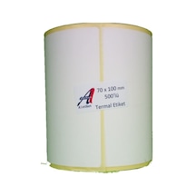 A1 Etiket Termal Barkod - 70X100 Barkod Etiketi 500 Sarımlı 10 Ru