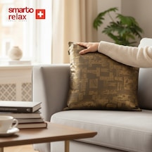 Smarto Relax Siyah Gold Dekoratif Dolgulu Kırlent 45 45 Cm Siyah - Altın