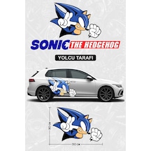 Kirpi Sonic Yan Gövde Kaplama Sticker Yolcu - 829988537