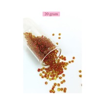 Dökme Cam Kum Boncuk 8/0 3 Mm - 20 Gram - Şeffaf Sarı Kırmızı - Bnc175