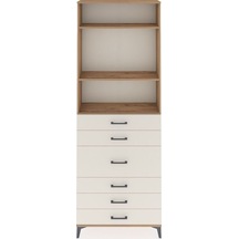 Arges Dolap 3 Raflı 7 Çekmeceli 2 Kapaklı 88x30x243 Çam-aytaşı Atlas Çam