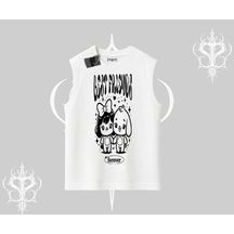 Tarzsokak Kolsuz Tshirt Best Friends Forever Baskılı Sevimli Tasarım Beyaz