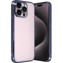 İphone 15 Pro Max Razer Lensli Silikon - Lacivert