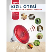 150w Kızılötesi İnfrared Isıtıcılı Hayvan Isıtma Ve Kuluçka Lambası Kırmızı Işık E27