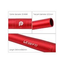 Novahub Litepro Ultra Hafif Katlanır Gidon, 25.4mm, 580mm, Siyah/euro Boyutu, Mtb Ve Yürüyüş İçin Çok Renkli