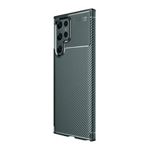 Samsung Galaxy S25 Ultra Kılıf Auto Focus Karbon Kapak - Koyu Yeşil