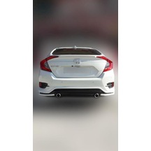 Honda Civic Uyumlu 2016-2019 Astarlı Işıksız Spoiler