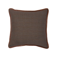 Yargıcı Deri Detaylı Kare Yastık 50x50 Cm 26knht1025n St