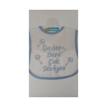 My Baby Kumsal Su Geçirmez Dedem Beni Çok Seviyor Baskılı Bebek Mama Önlüğü