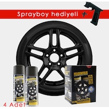 Jant Folyo 4Lü Set - Parlak Siyah