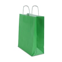 Btambalaj Yeşil Kraft Çanta 18X8X24 ( 25 Adet ) ( Kağıt Poşet Çanta )