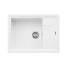 Stone 76 48 Tek Göz Damlalıklı Granit Evye Beyaz 115330033