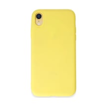 Apple Uyumlu iPhone Xr Uyumlu Kılıf First Silikon - Sarı