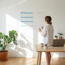 Haftalık Planlayıcı Çizelgesi Elektrostatik Akıllı Kağıt Yazı Tahtası 70 Cm X 56 Cm