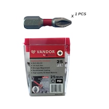 Vandor Anti Slip Bit Kaydırmaz Bits S2 Yüksek Kalite Çelik Pz2 25 - 637962027891
