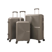 Mçs 3lü Set Kırılmaz Silikon Seyahat Valizi Bavulu V374 Gri Gri