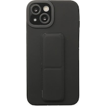 Gld-spt- Newface Apple Uyumlu iPhone 14 Plus Kılıf Mega Standlı Silikon - Siyah
