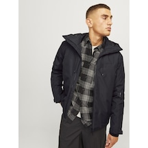 Jack & Jones Jack Jones Erkek Softshell Su Geçirmez Siyah Mont 12262093 Siyah