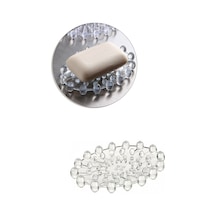 Buççin Online Mağaza Şık Tasarımlı Katı Sabunluk Şeffaf Tasarımlı Plastik Turuncu Çok Renkli