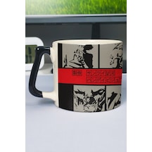Cowboy Bebop Anime Baskılı Seramik Lüks Kupa 1 Adet Özel Siyah Kulp Dalga Kulp V3d Çok Renkli