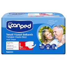 Canped Tekstil Yüzeyli Belbantlı Yetişkin Hasta Bezi Büyük Boy L 30'Lu