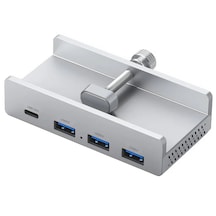 Alfais 6081 Alüminyum 4 Port Çoklayıcı Usb 3.0 Type C Hub 5gbps Veri Aktarım Güç Destekli Dock Çoğal