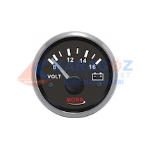 MORS VOLTMETRE SİYAH 55MM 12V