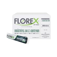 Florex 240 Lt Endüstriyel Konteyner Çöp Torbası Çöp Poşeti 120X150 Cm 1 Koli 20 Rulo 100 Adet Ayni