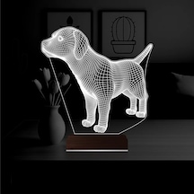 Luvivia Köpek Tasarım 3d Lamba - Masa Gece Lambası Şeffaf