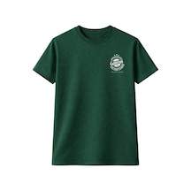 California 55 College Baskılı Oversize Unisex T-shirt %100 Pamuk Street Style Yazlık Unisex Tişört Yeşil