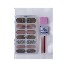 Jelüx Palette Pastel Renkli Yapışkan Tam Kaplama Jel Tırnak Seti Bakım Kiti İle 5 Boy 14 Adet 28837581