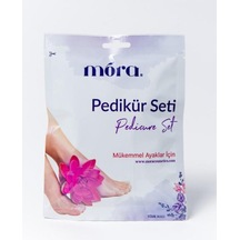 Mora Pedikür Seti 2 Adet Çorap + 1 Adet Havlu + 1 Adet Ahşap İtici + 1 Adet Törpü