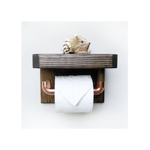 Buççin Online Mağaza Ahşap Rustic Tuvalet Kağıtlığı, Tuvalet Kağıtlığı, Ahşap Tuvalet Kağıtlığı Ahşap Kahverengi Çok Renkli