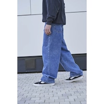 Favorite Seven Y2k Oversize Düz Geniş Paça Jean Pantolonlar 233787643 Mavi