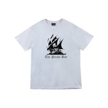 Stoned&Fame Unisex Beyaz Gemi Baskılı T-shirt Beyaz