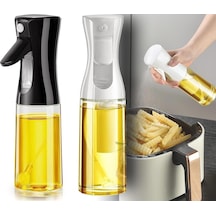 Cam Sprey Yağdanlık, Akıtma Damlatma Yapmaz, Limon, Sirke, Yağ Püskürtücü 225 Ml Airfryer Kızartma Izgara Salata İçin Yağlık 1 Adet. Siyah Çok Renkli