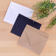 Standart Zarf Seti, 13x18 Cm 6 Adet Kraft-beyaz-siyah