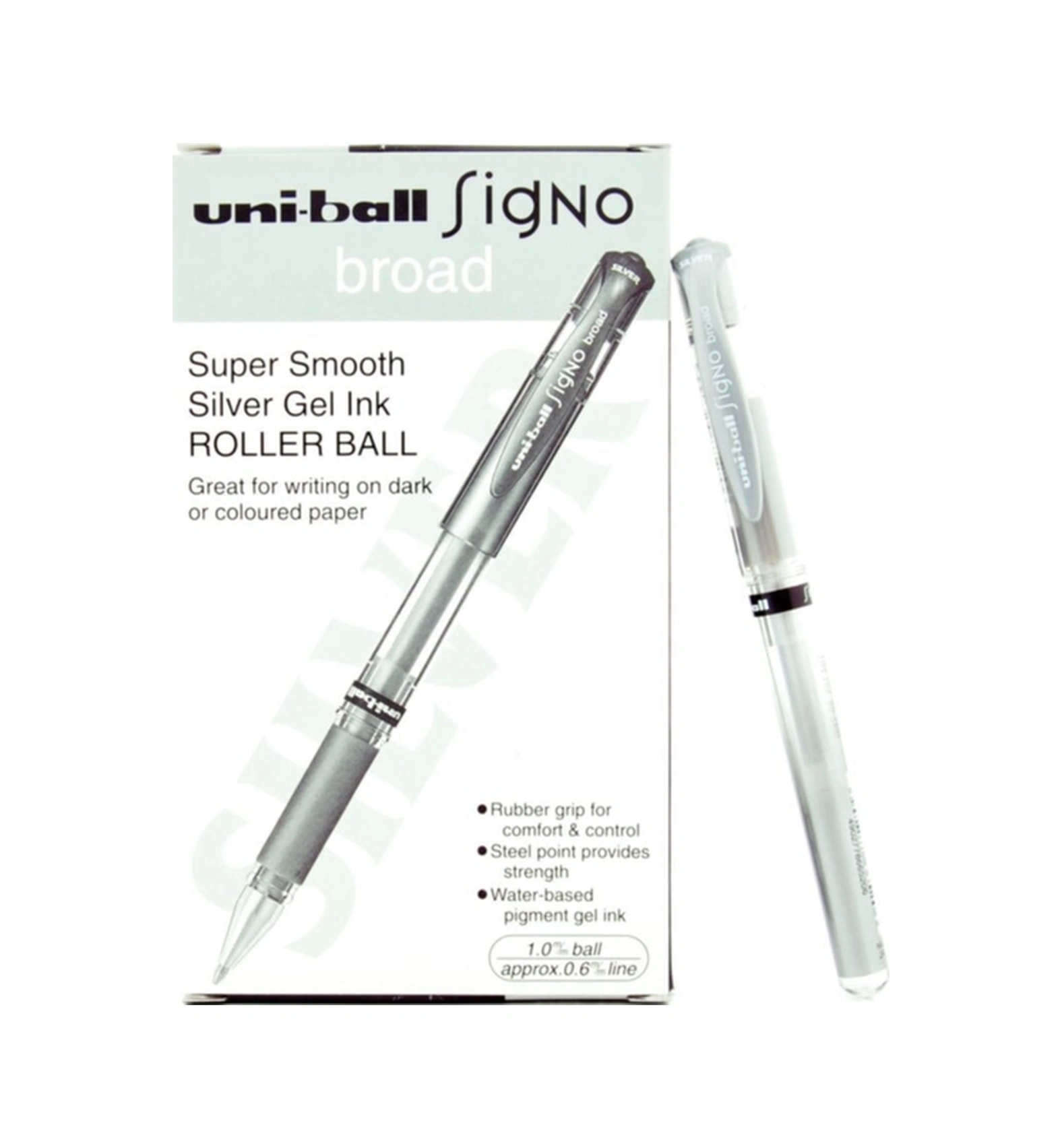 Uni-ball Signo Broad 1.0 Imza Kalemi Gümüş Um-153 - 12 Adet Diğer